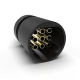 Micro Circular Inline Soldercup Plastic Shell Female, 9 Contacts - Part# 812071000&emsp;RP0P-09T